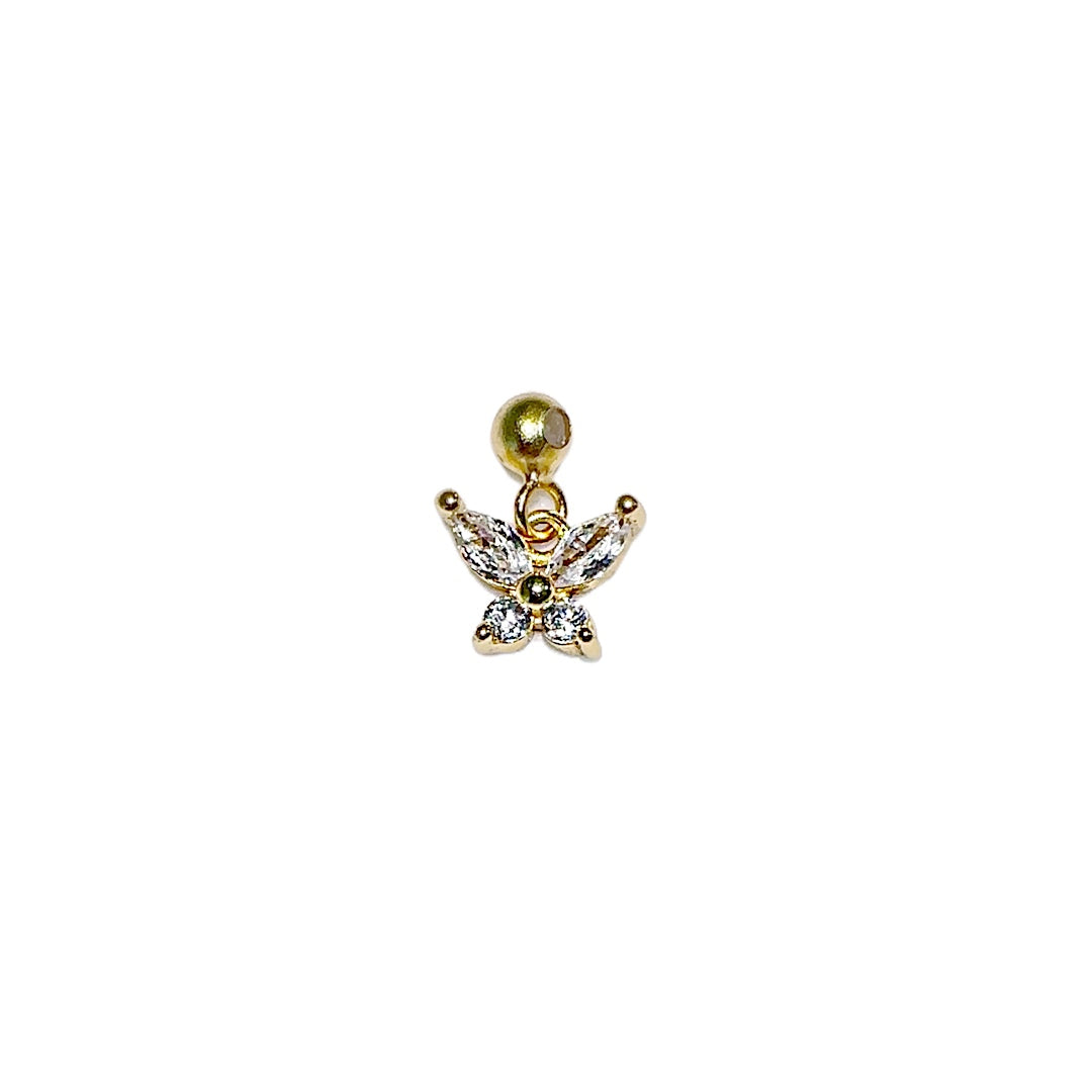 Elite Series Gold Marquise Butterfly Charm (925, Vermeil)