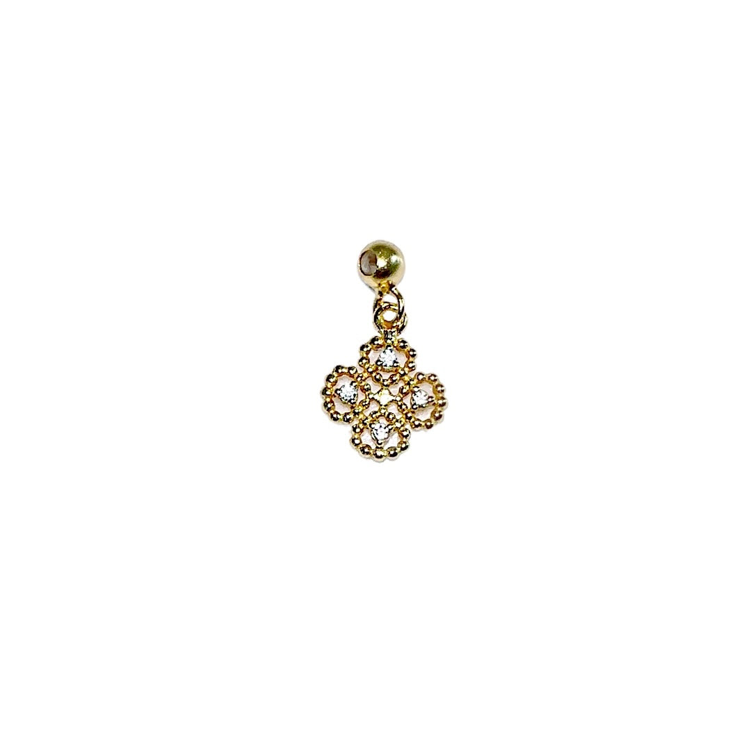 Elite Series Art Deco Lace Charm (925, Vermeil)