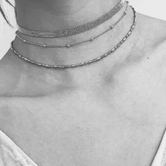 Fine Bead Gold/Silver Necklace