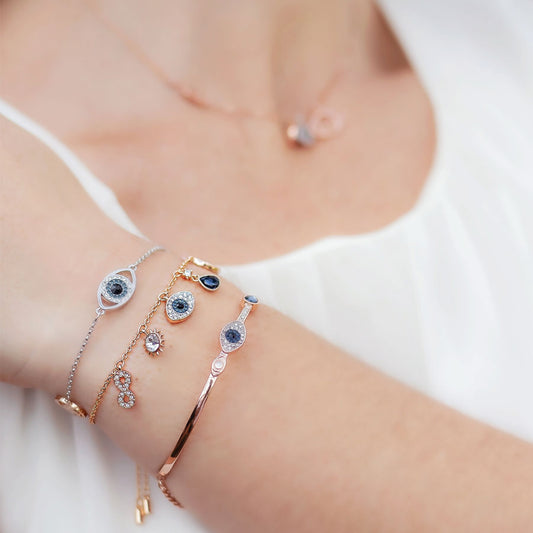 Glitter Evil Eye Bangle