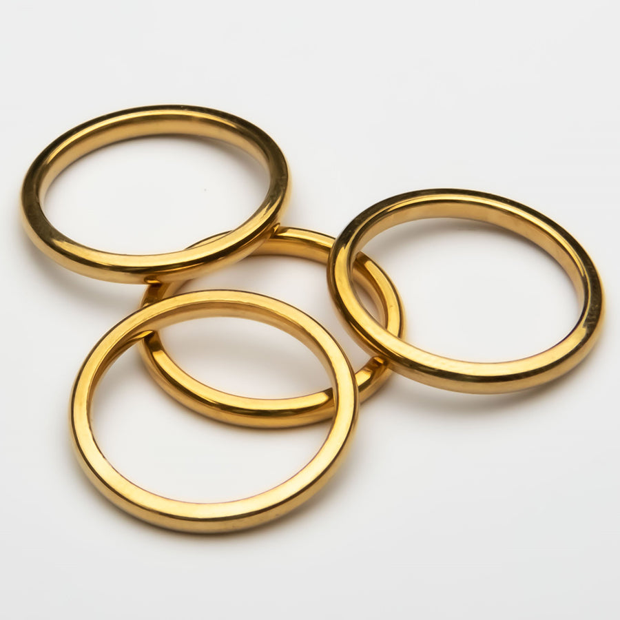 Gold Domed Satin Ring