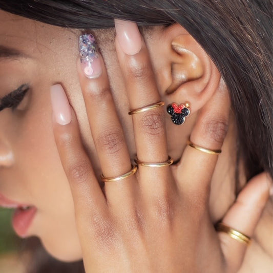 Gold Domed Satin Ring