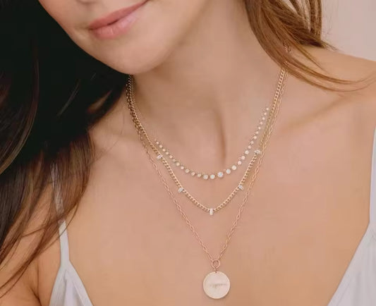 Gold Beautique Necklace & Bracelet Set (Mix Metal)