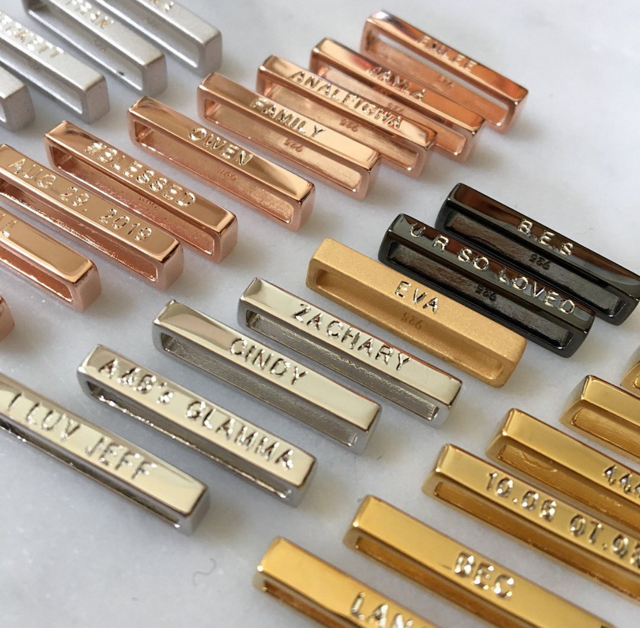 Personalised Engraved Satin Bar Watch Slider