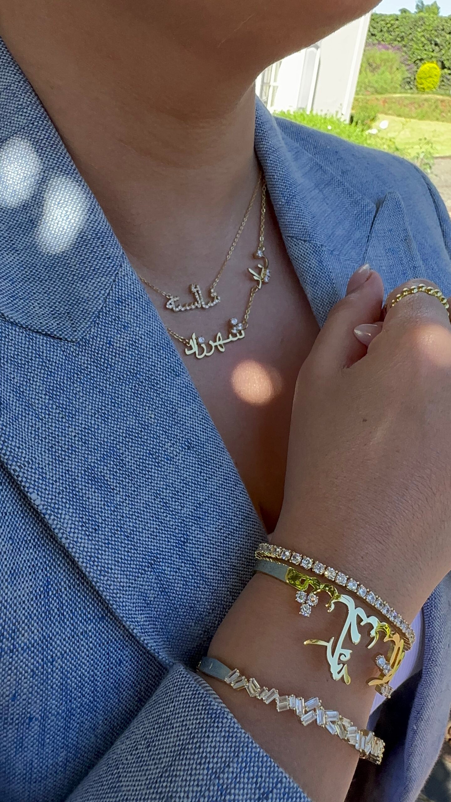 Personalised The Calligraphy Luxe Arabic Bangle (Gold, Silver, Rose)