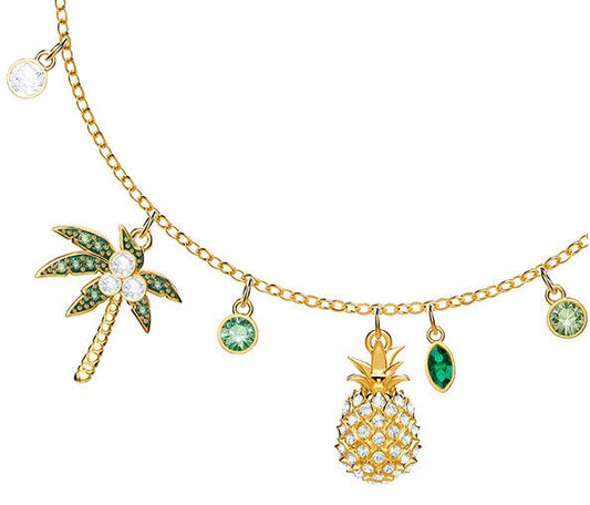 Pink Island Vibes Charm Necklace & Bracelet (Mix Metal)