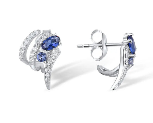 Silver & Blue Spinel Manifique Earring