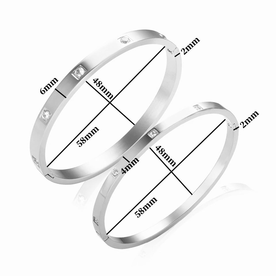 Silver Classica Bangle (Stainless Steel)