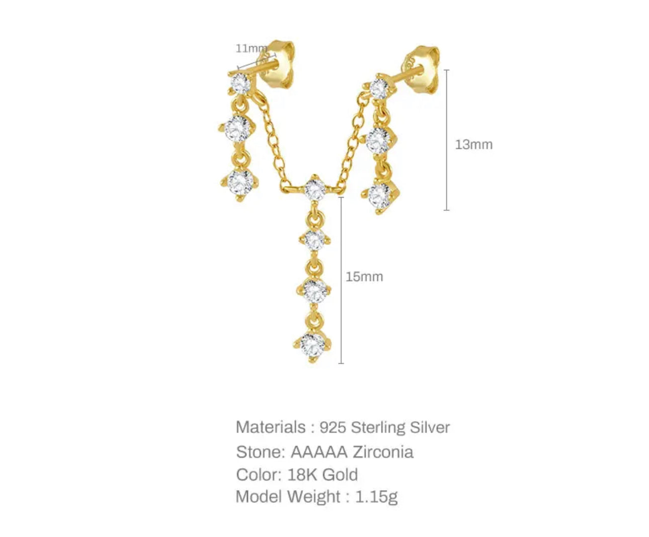 Gold Single Piece Drop Chandelier Drape (925)