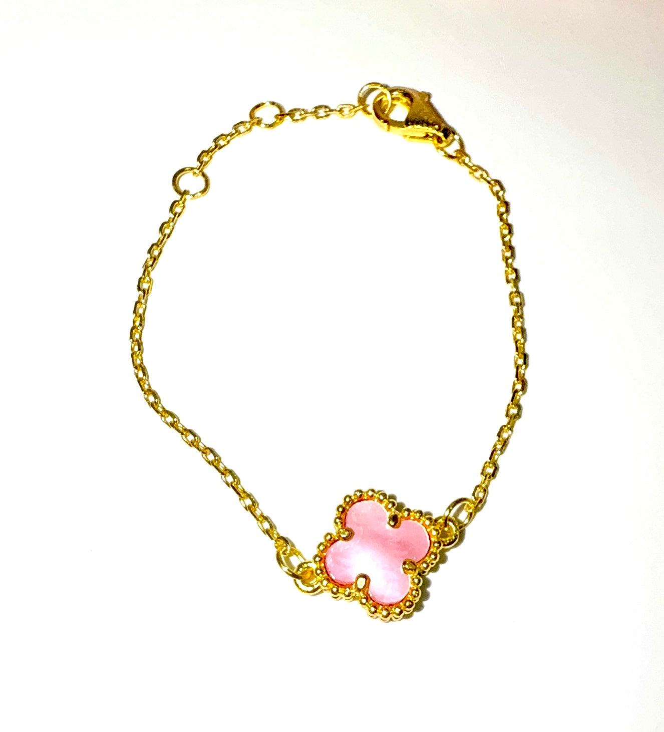 Gold Baby Clover Bracelet (925, Vermeil)