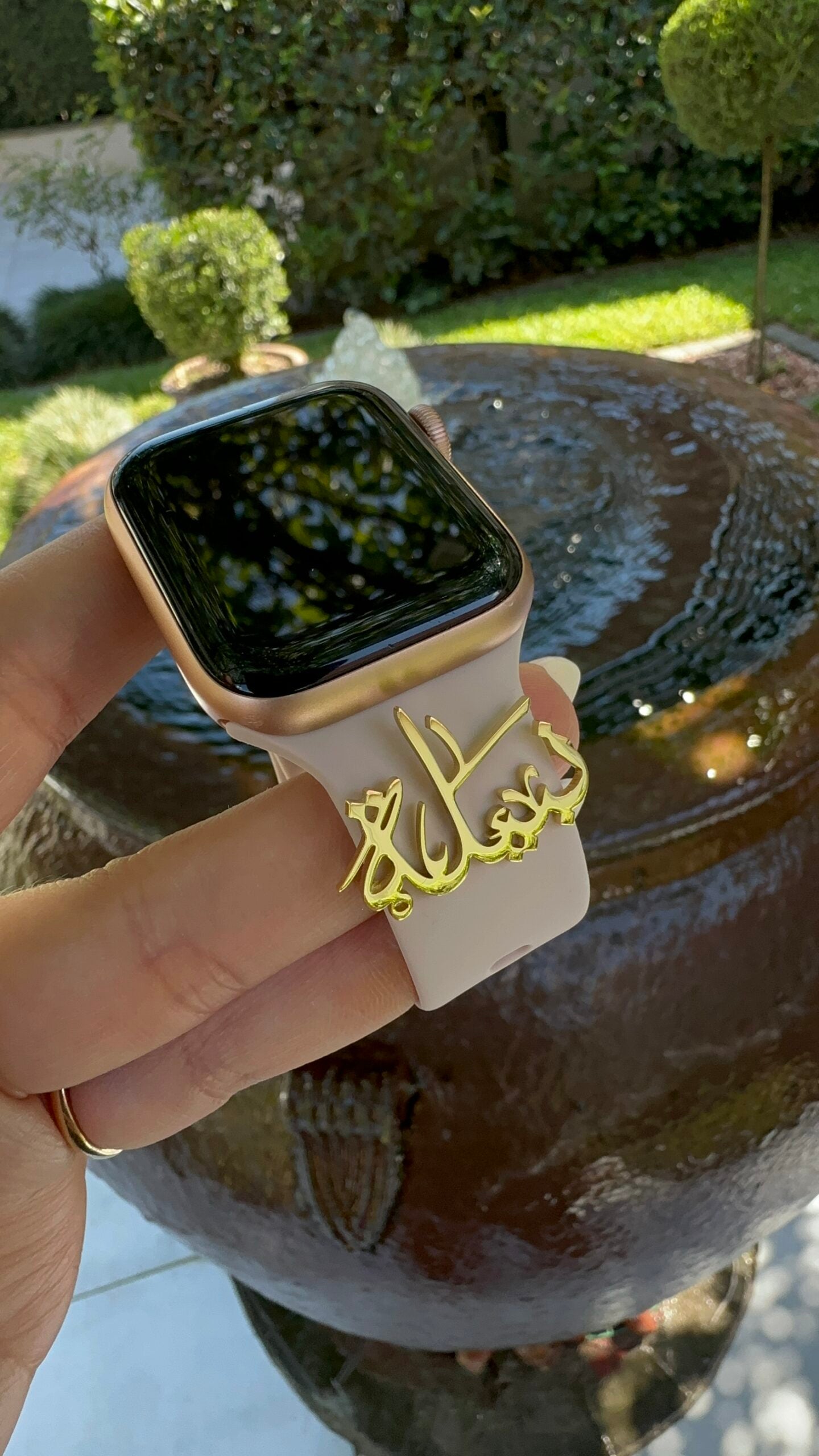 Personalised Arabic Calligraphy Watch Charm Slider (Gold, Silver, Rose)