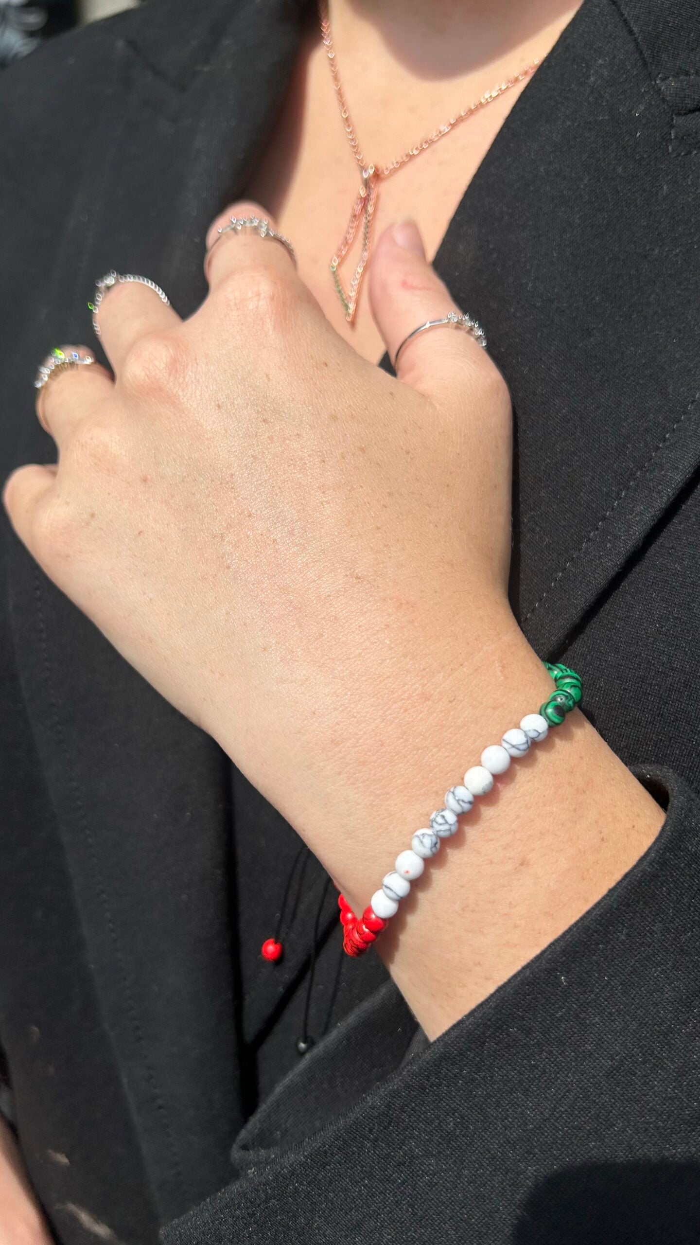 Polished Stone Palestine Bracelet