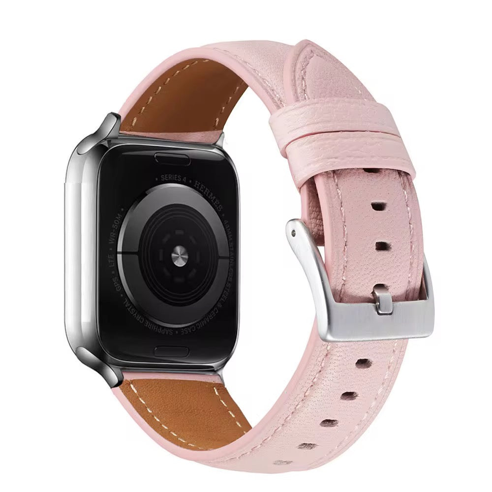 Pastel Pink Goatskin Leather Apple Watchstrap (38/40/41mm)