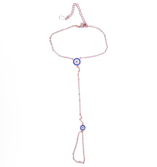 Alchemy Hand Finger Chain Bracelet (Mix Metal, Rose Gold & Silver)