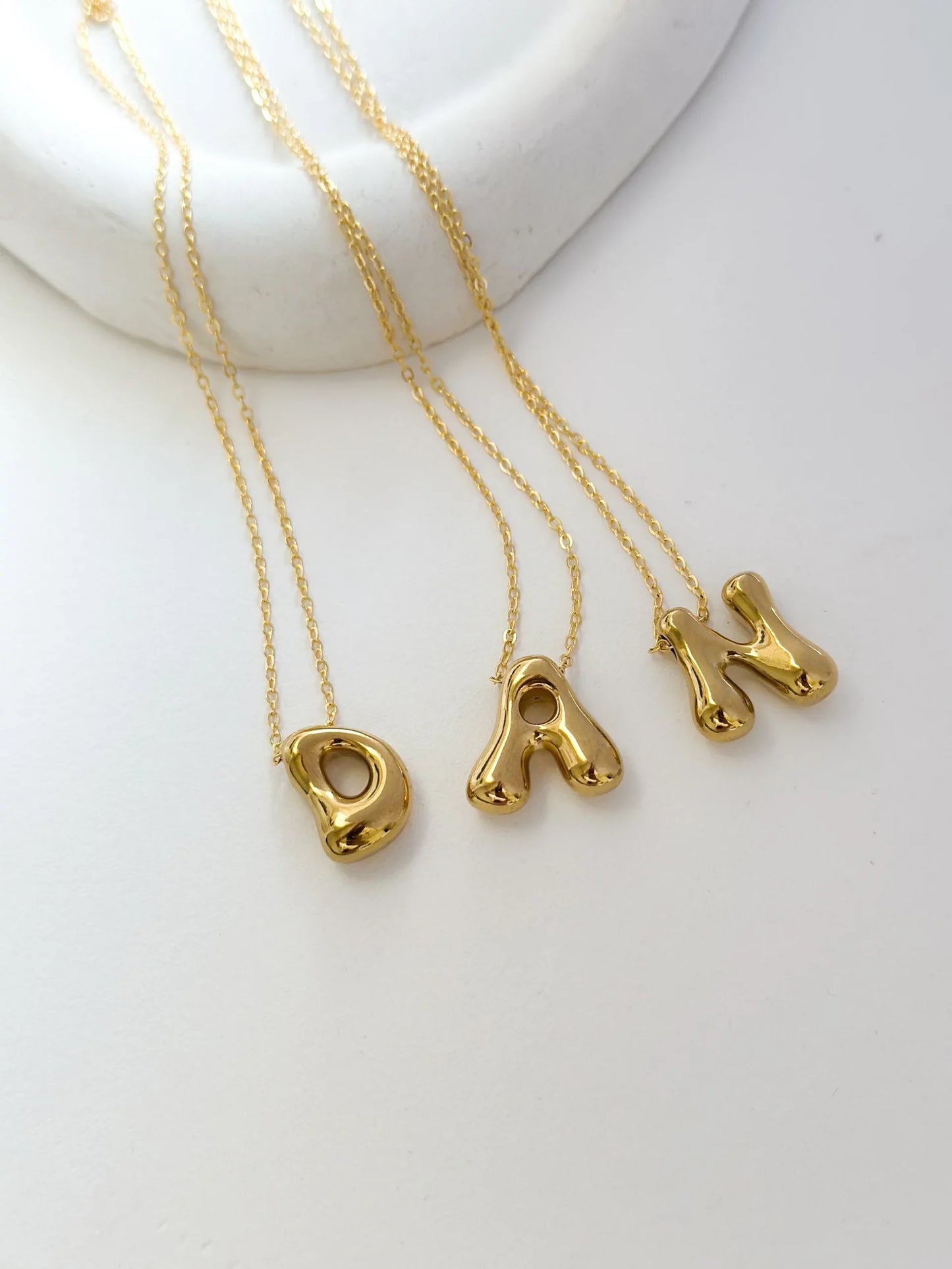 Gold Silky Smooth Bubble Necklace (Stainless Steel)