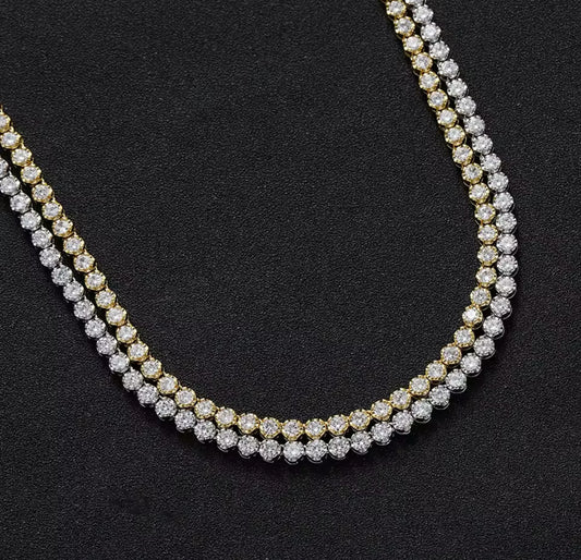 Gold Azareeya Tennis Necklace (40|45cm, Mix Metal)