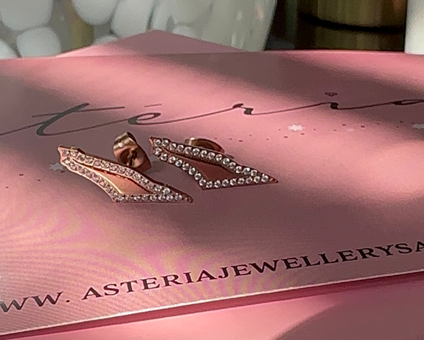 Rose Mirror Palestine Stud Earrings