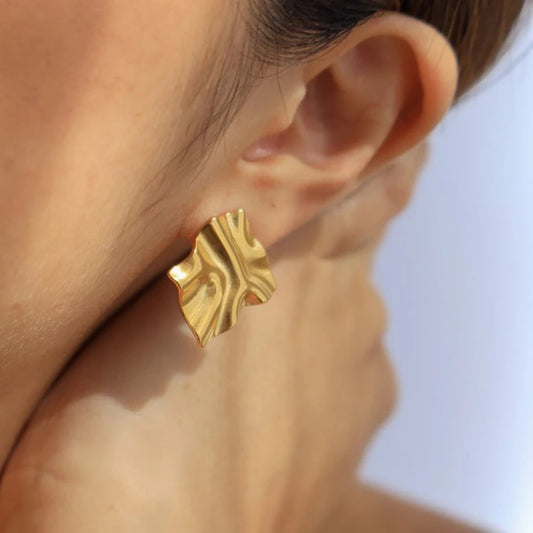 Geometric Fold Earring (Gold, Silver)