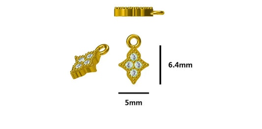 Elite Series Gold Vintage Art Deco Charm (925, Vermeil)