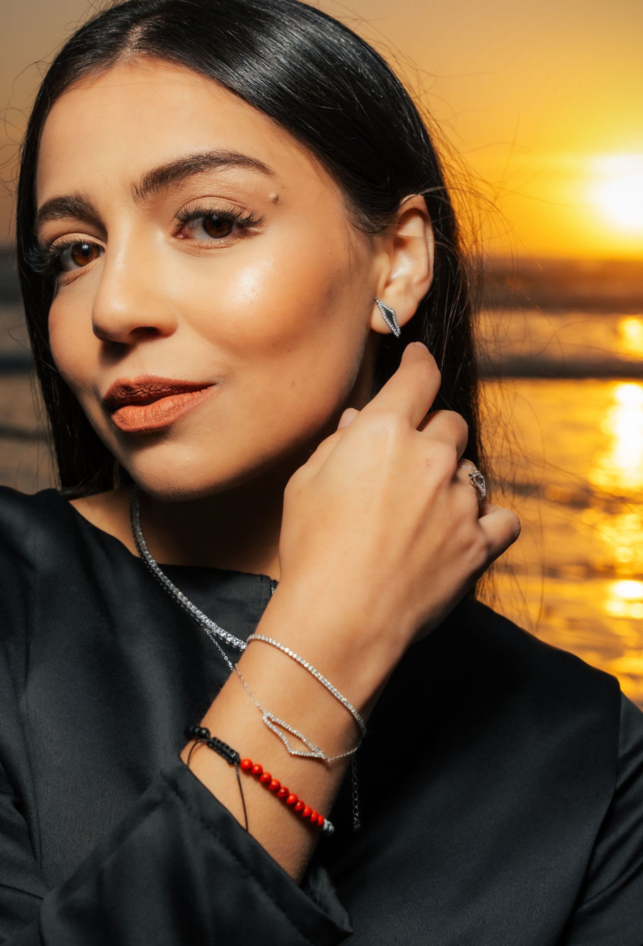 Silver Pave NSCD Palestine Bracelet (925, Vermeil)