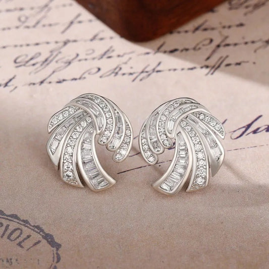 Sparkling Ballerina Cubic Croissant Earring