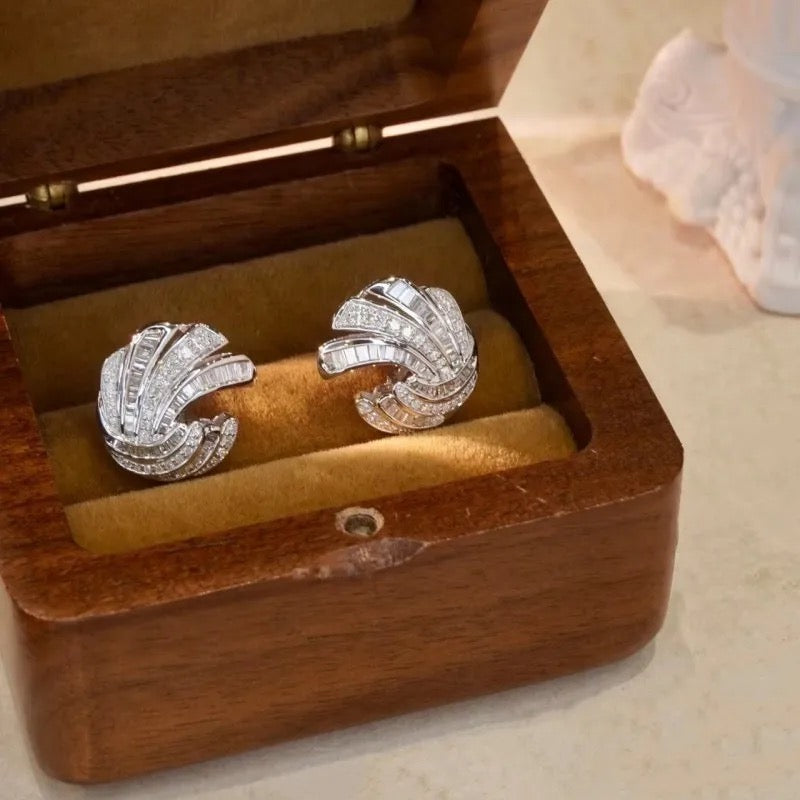 Sparkling Ballerina Cubic Croissant Earring