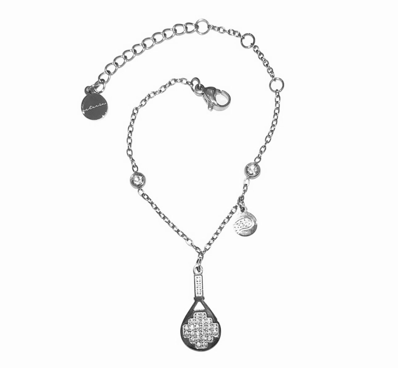 Silver Luxe Ball Charm Padel Necklace & Bracelet