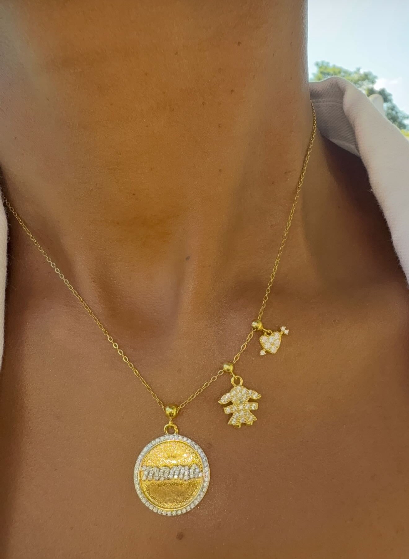 Elite Series Gold Mama NSCD Pave Charm (925, Vermeil Heavyweight)