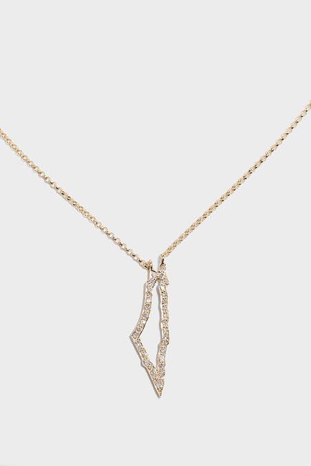 Gold Pave Palestine NSCD Necklace (925)