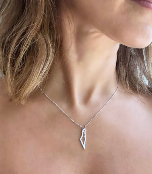 Silver Pave Palestine NSCD Necklace (925)