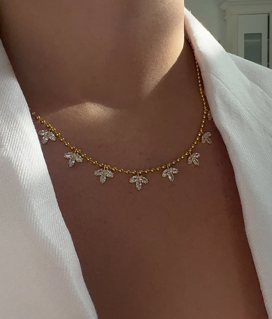 Gold Marcella NSCD Marquise Necklace (925, Vermeil)