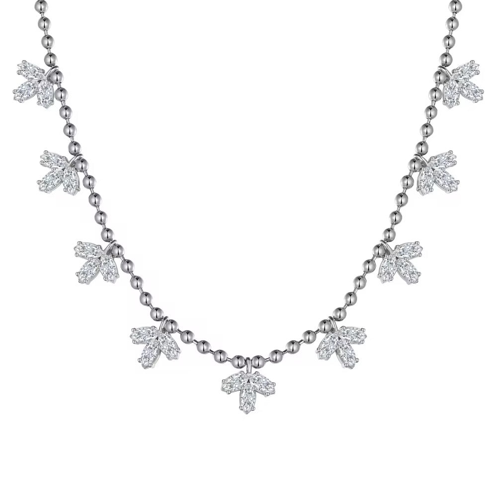Silver Marcella NSCD Marquise Necklace (925, Vermeil)