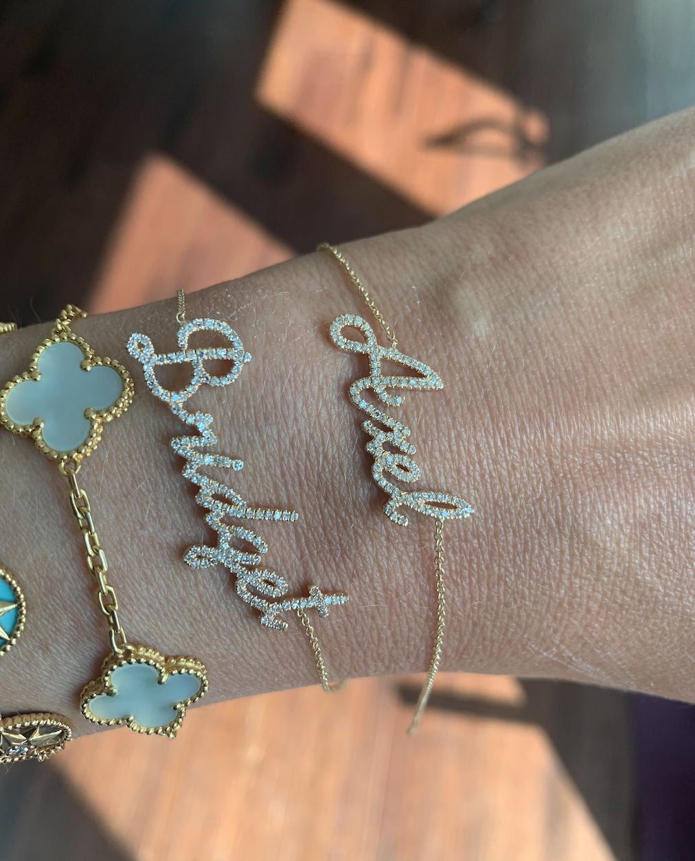 Personalised Cubic NamePlate Bracelet (Silver, Gold, Rose)