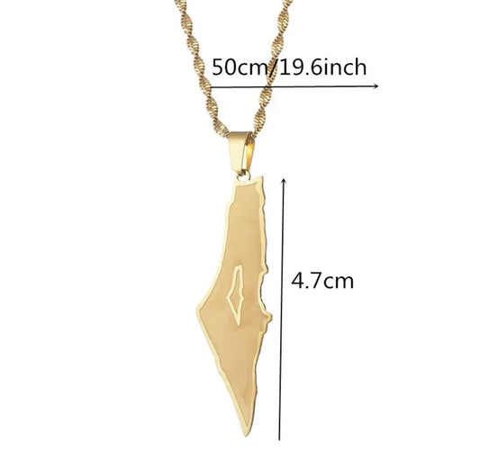 Gold Palestine Hope Necklace (50cm)