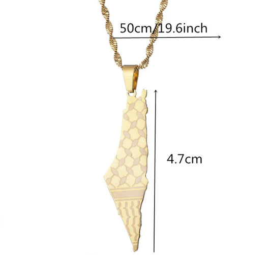 Gold Palestine Strength Necklace (50cm)