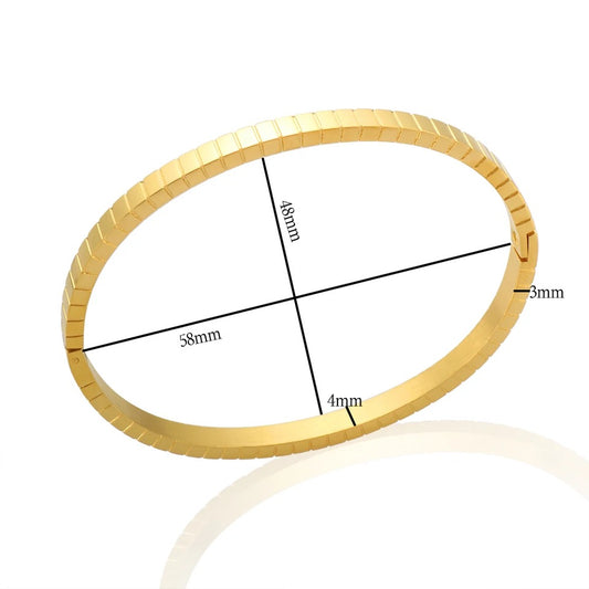 Gold Pinstripe Bangle