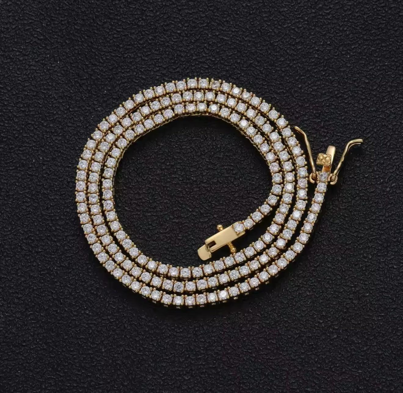 Must Have 2mm Cubic Tennis Necklace (Gold/Silver, 40/45cm)