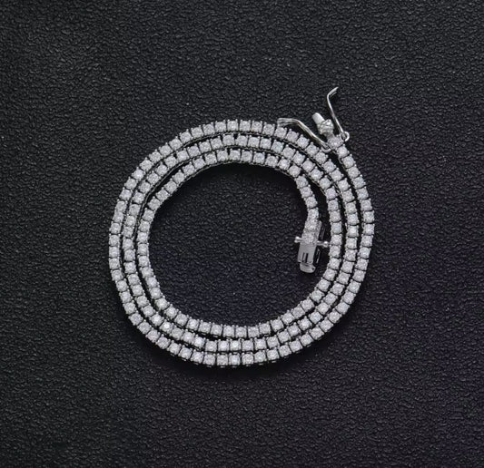 Must Have 2mm Cubic Tennis Necklace (Gold/Silver, 40/45cm)