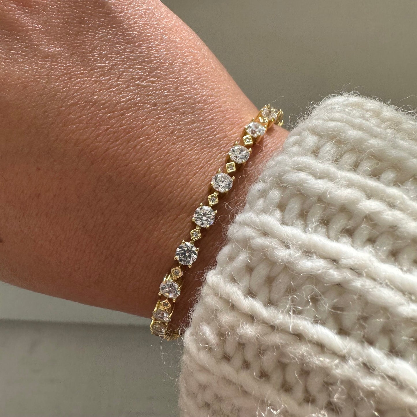 Gold Parisian Tennis Bracelet