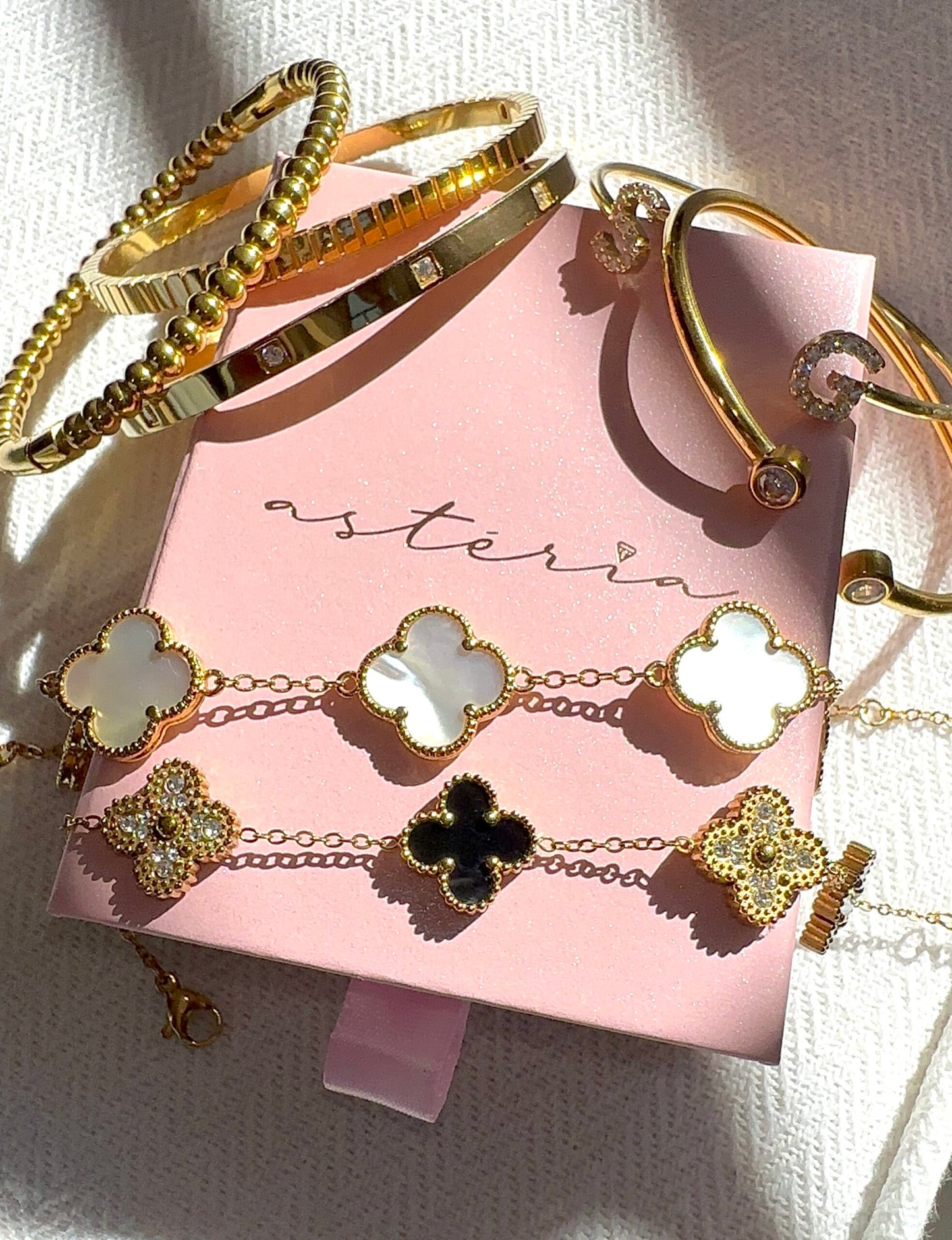 Gold Pinstripe Bangle