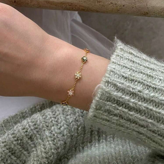 Giardino Floral Bracelet (925, 18k Gold Vermeil)