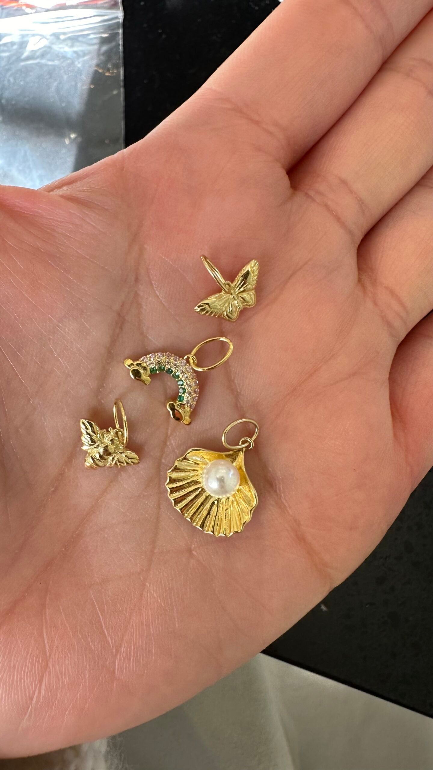 Golden Bee Charm (925, Vermeil)
