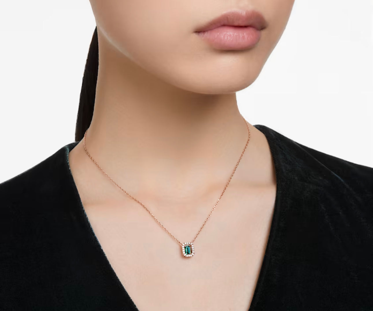 Rose Gold & Green Nakita Necklace