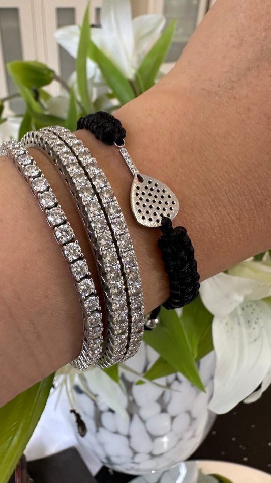 Padel Woven Zirconia Bracelet (Unisex, Gold, Silver, Rose)