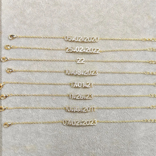 Numerology Bracelet (Gold, Silver, Rose)