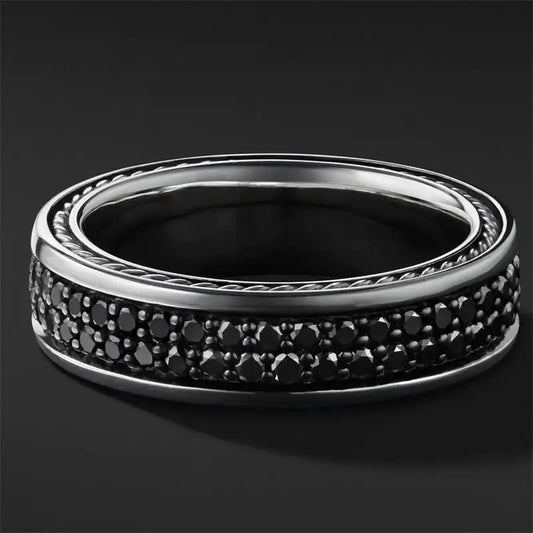 Mens Luxe Ebony Pave Ring