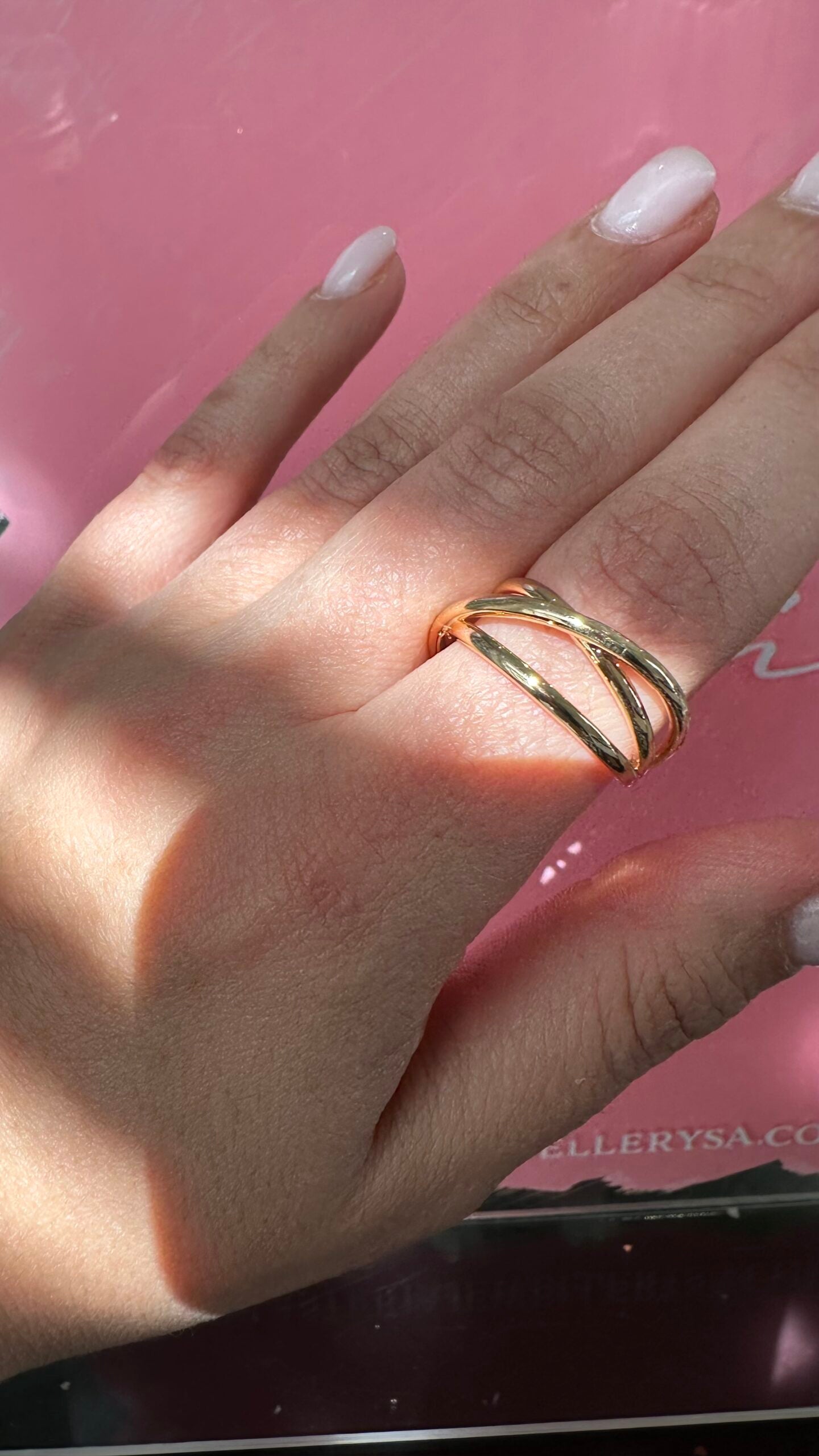 Gold Triple Layer Adjustable Ring
