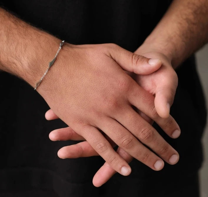 Silver Triple Map Palestine Bracelet