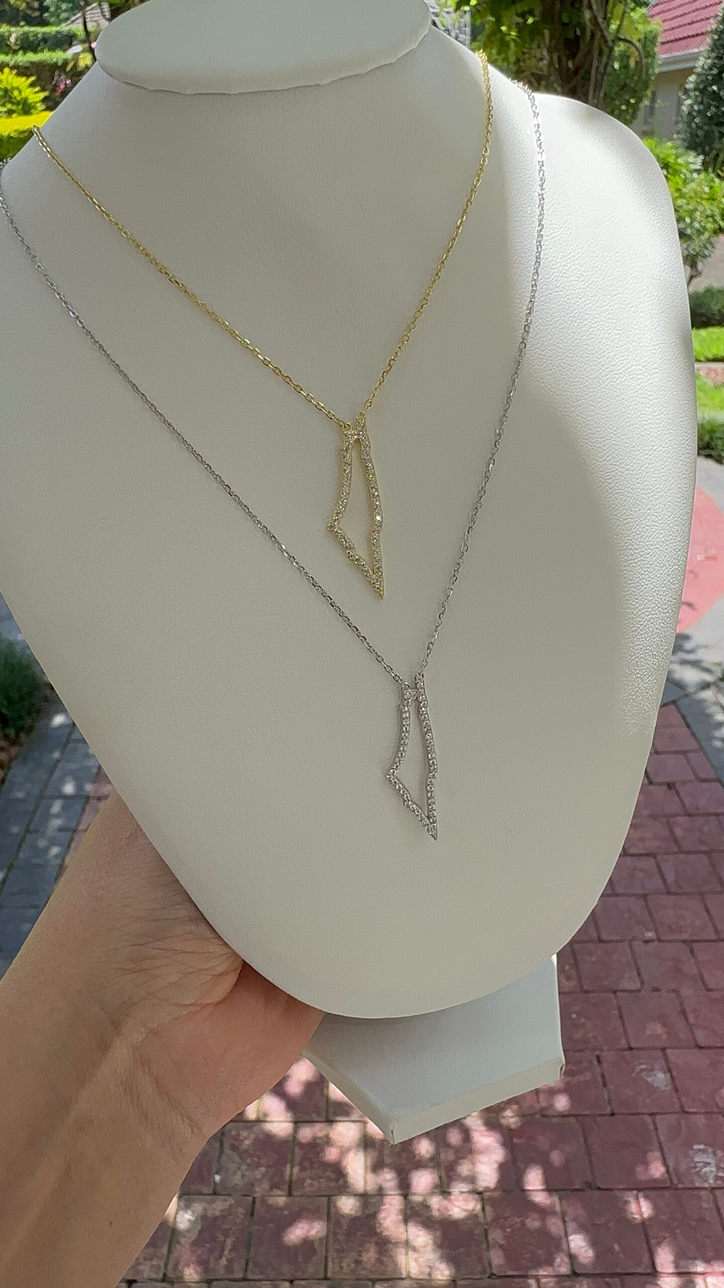 Gold Pave Palestine NSCD Necklace (925)