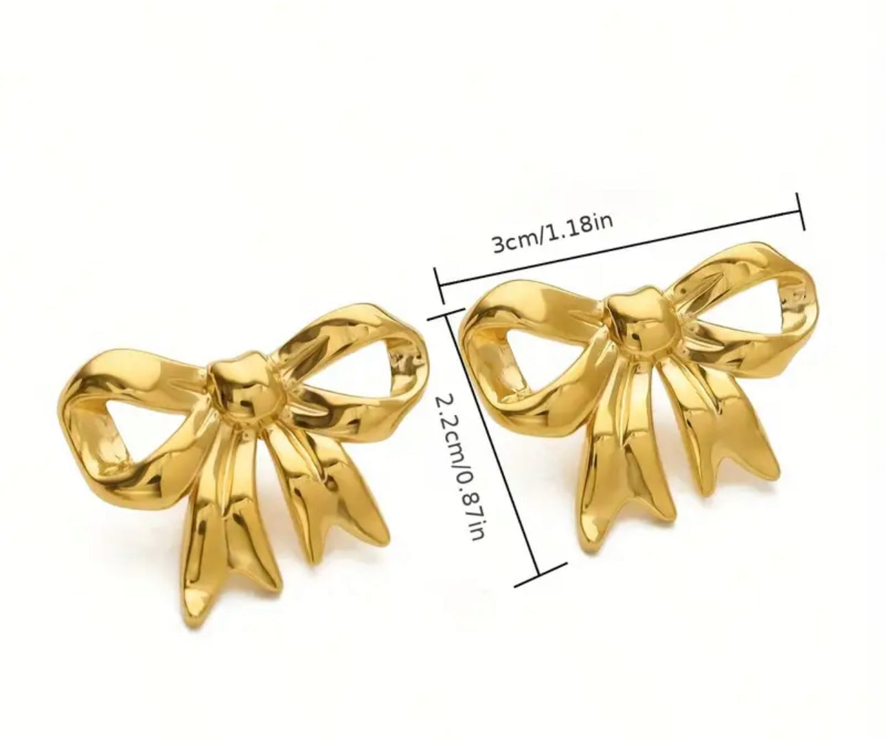 All Wrapped Up Exaggerated Bow Earring (Gold & Silver)